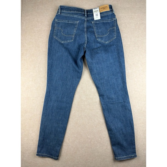 Signature Levi Strauss Totally Shaping Skinny Jeans 6S W28 L28 Blue Stretch - Picture 2 of 13